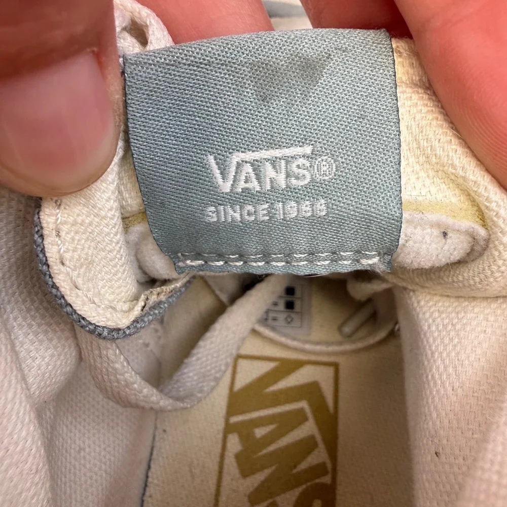 Vans Sk8-Hi Stacked Pewter Gray Canvas‎ Platform High Top Sneakers Womens 6.5